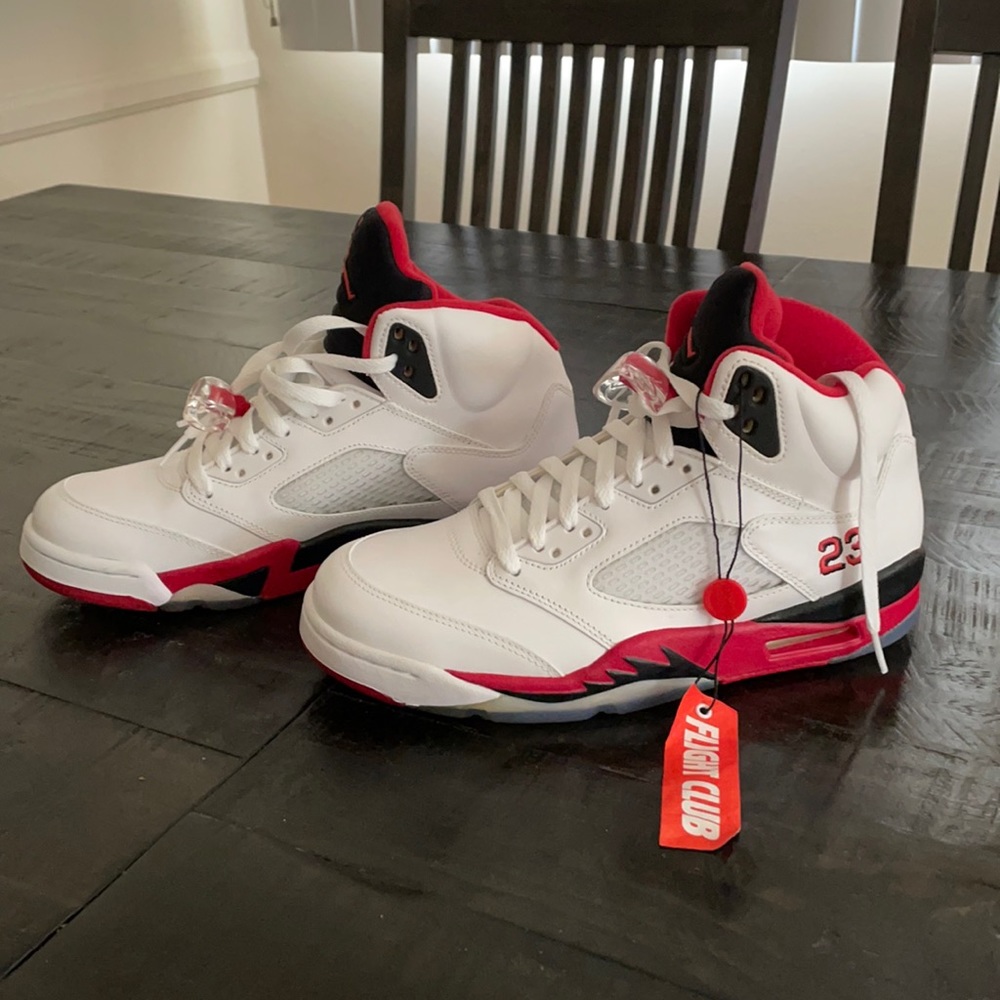 Jordan 5 Retro Fire Red Black Tongue (2013)